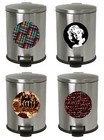 1.3 Gallon Step Trash Can Unique Novelty Character Sayings Themed Decals
