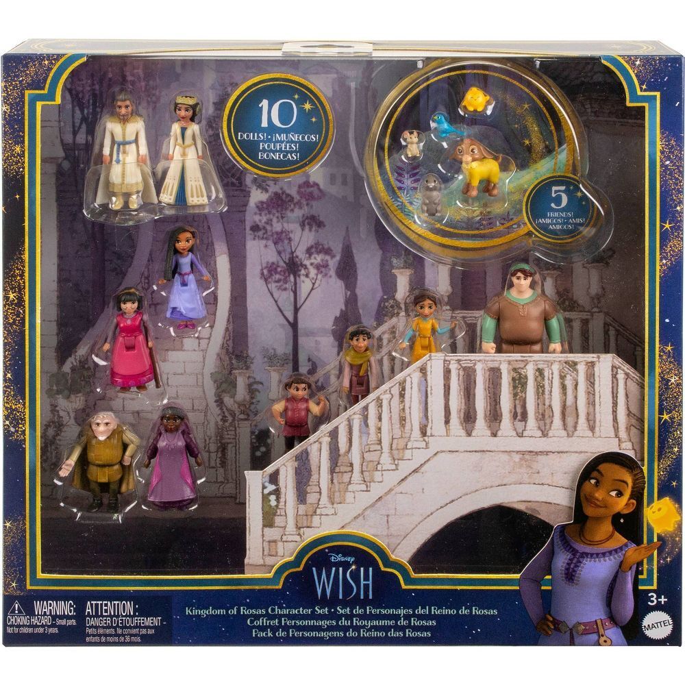 Disney Wish Kingdom of Rosas Character Small Doll Set, 10 Disney Wish Kingdom of Rosas Character Small Doll Set, 10