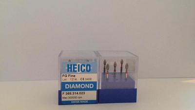 DIAMOND BURS HEICO FG FINE F:368.023 5pcs (SWISS MADE)