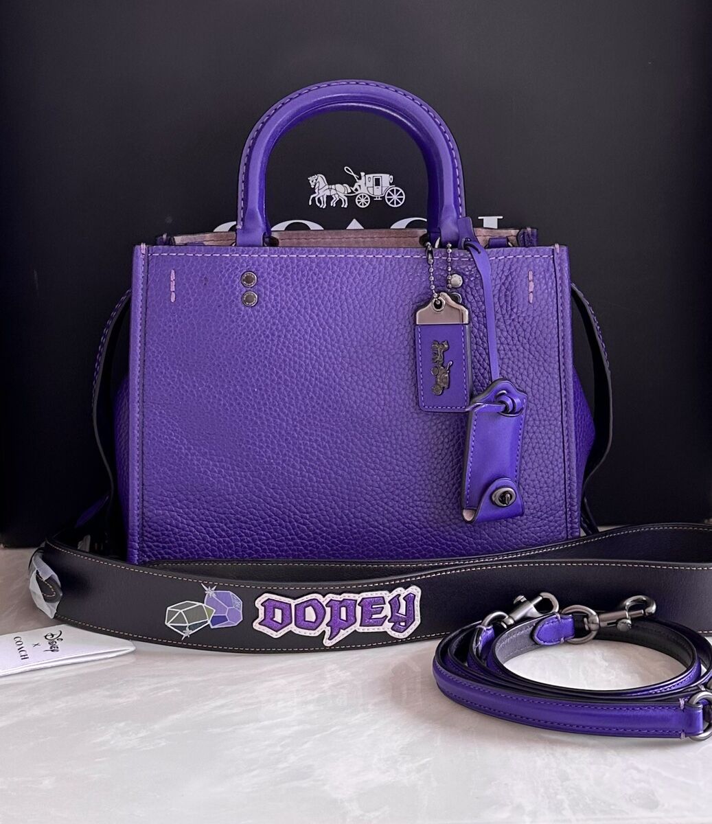 COACH 1941 X DISNEY PURPLE ROGUE 25 BAG WITH DOPEY NOVELTY COACH 1941 X DISNEY PURPLE ROGUE 25 BAG WITH DOPEY NOVELTY
