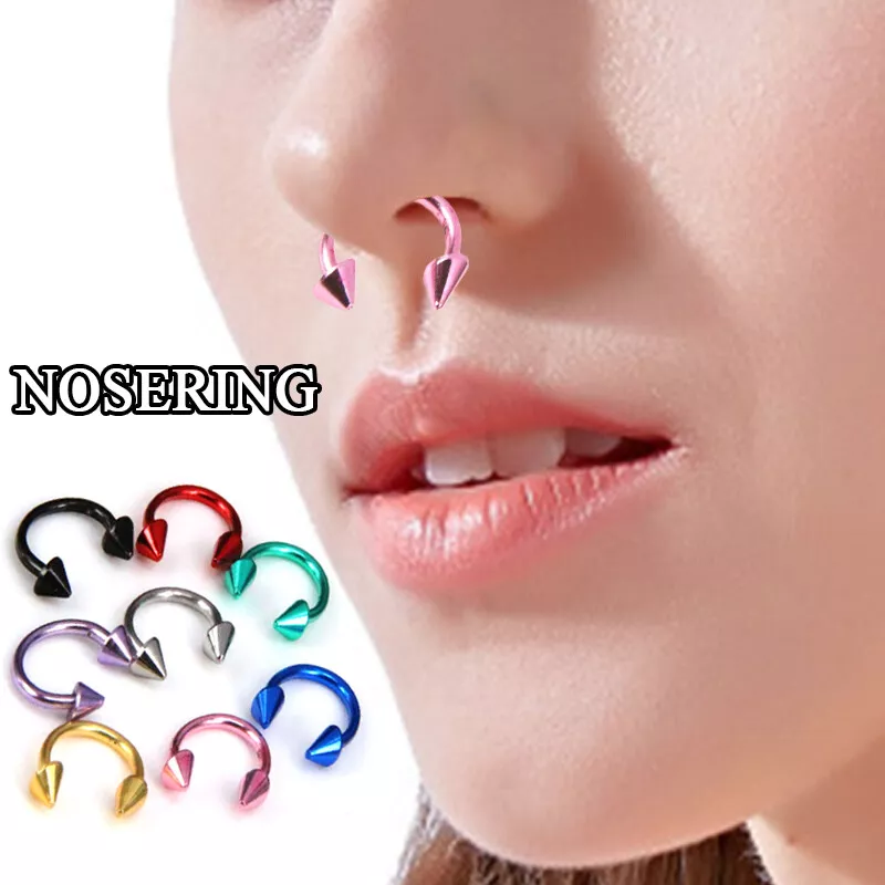 Minimal Chain Septum Nose Ring Silver Septum Piercing Small Septum Nosepin  Gift | eBay