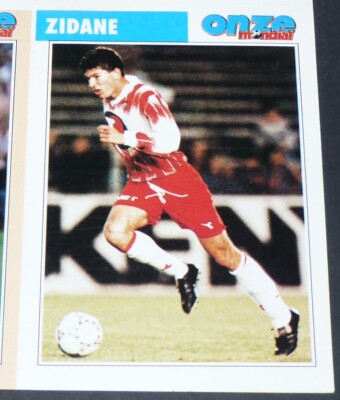 Lot 8 Zidane Card Onze Mondial France French 1991 Rookie RC AS Cannes