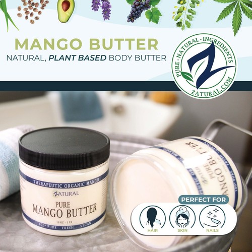 Reine Mangobutter Lebensmittelqualität & kosmetische Qualität, rein, sauber, natürlich (1 Pfund) - Bild 4 von 16