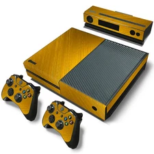 Xbox One Skin Design Foils Sticker Screen Protector Set - Gold Motif