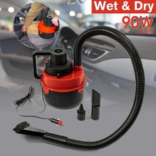 Portable 12V Auto Car Vacuum Cleaner Wet Dry Handheld Light Inflator Van Caravan