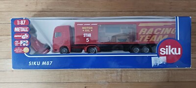 Siku 1:87 Scale 1831 M87 MAN Racing Car Transporter | eBay