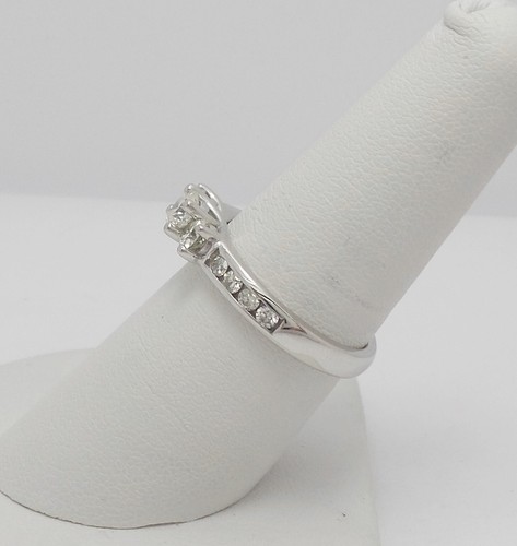 1CT Natural Diamond Engagement Anniversary Wedding Bridal Ring 10K White Gold - Picture 6 of 14