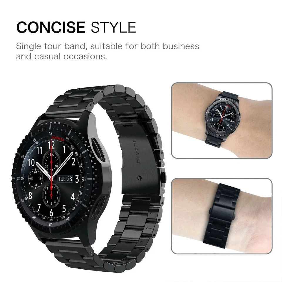 Stainless Steel Strap Watch Band 45 46 40mm for Samsung Galaxy Watch 5 4 3 Gear - Image 4 of 4