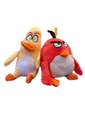 Angry Bird Plushy Stuffed Animal Lot of 2 Red and Yellow Price Is for Both