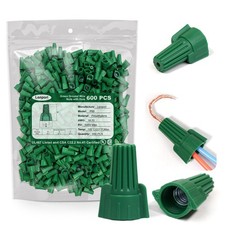 Lenporl 600 PCS Winged Green Ground Wire Nuts Connectors with Hole Easy Twist-On