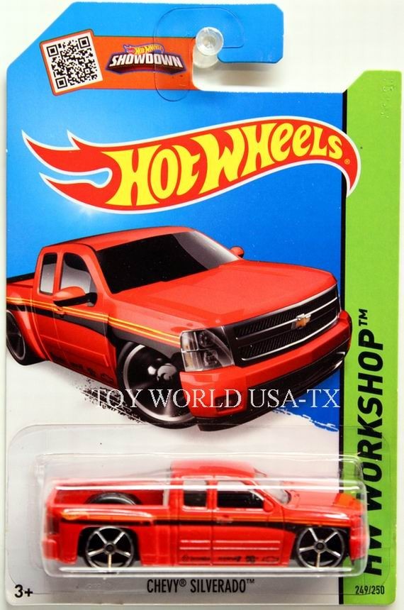 2015 Hot Wheels #249 HW Workshop Then and Now Chevy Silverado red