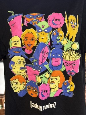 Adult Swim Carl's Jr. Hardees Employee Only Promo Men's Black T-Shirt Sz 2XLRare