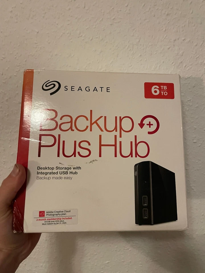 OVP Seagate Backup Plus Hub 6 TB schwarz Externe HDD-Festplatte