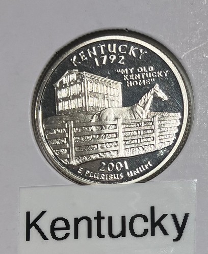 2001 - 5 State Quarters all Silver Proof - Picture 2 of 6