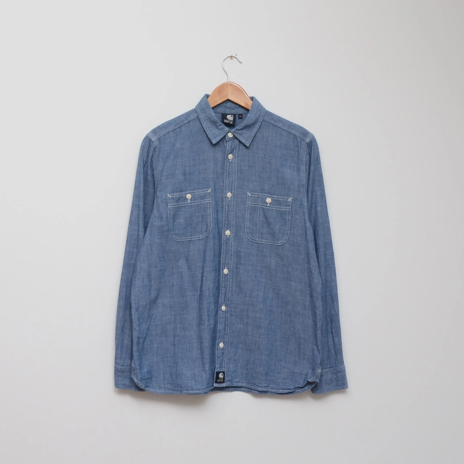 Carhartt WIP - 25 Clink Shirt Mens Size M Blue Denim Worker Shirt Limited Unisex