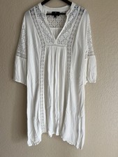 Teal Cream Lace Dress Size M