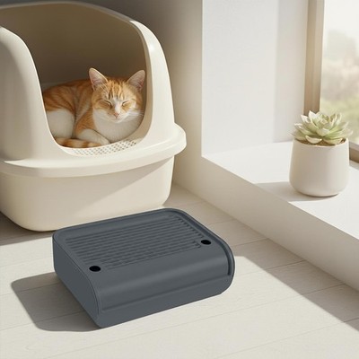 Cat Litter Box Step Cats Pedal Step Stool Cat Litter Ramp Mat w/ Filter Function