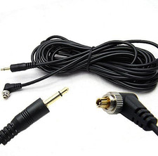 5M 16Ft 3.5Mm to Male Flash PC Sync Cable with Screw Lock