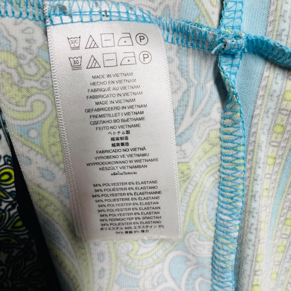 Vestido recto hippie gitano estampado cachemir verde Michael Kors para mujer talla XL Foto 4 de 4