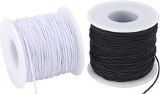 Stretchy String for Bracelets, 2 Rolls 0.8mm,1 mm,1.2mm,1.5mm,330 Feet Sturdy El