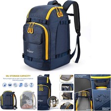 Ski Boot Bag Backpack 50L/70L Helmet Goggles Gloves Skis Snowboard Accessories