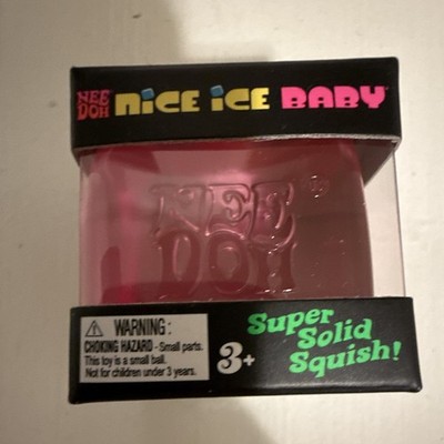 Nee Doh Nice Ice Baby Super Solid Squish Tactile Squishy Toy Pink 3-4Y