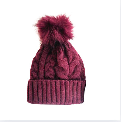 West Loop, Pom Hat, One Size, Fits Most,  Burgundy