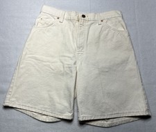 VTG Levi's 951 Jean Shorts Women s 30 Waist Beige Denim Orange Tab 90s USA Made