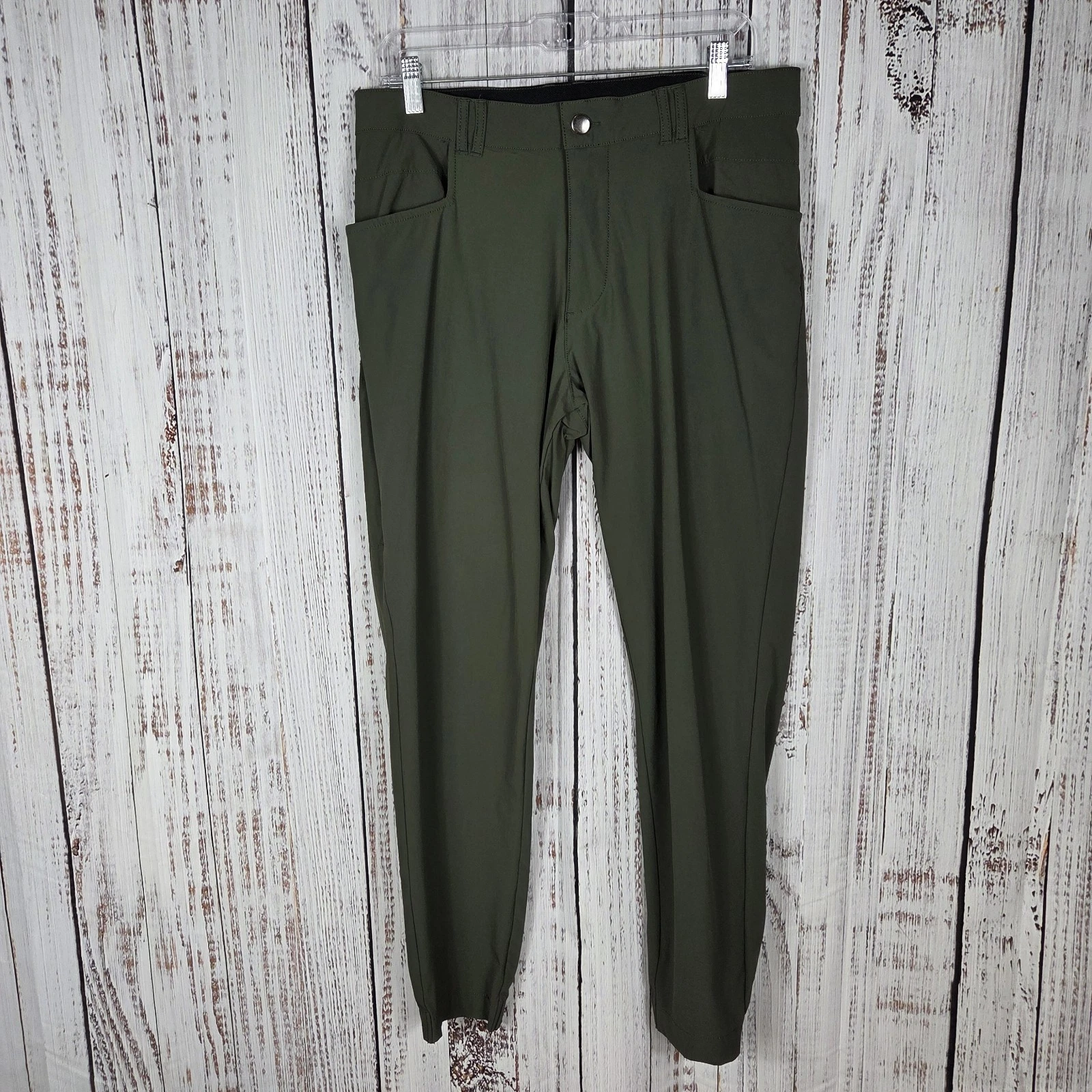 BYLT Ace Jogger Pants Men 32 Green Nylon Stretch Performance Chino Athleisure