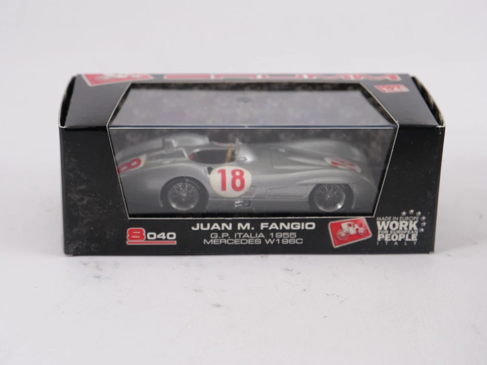 Brumm 1/43 Mercedes W196C GP Italia 1955 Juan M. Fangio S040 N°1279 #18 - Imagen 3 de 4