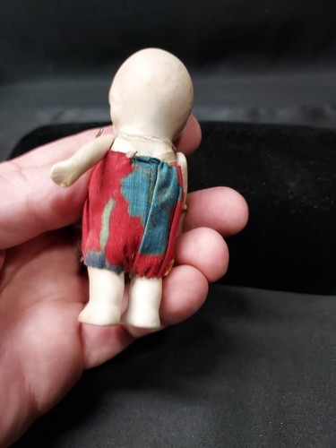 Antica bambola Kewpie Bisque primi '900 alta 4" braccia snodate - Foto 4 di 11