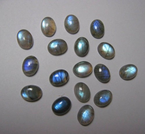 Piedra preciosa suelta ovalada de labradorita azul natural de 3x5 mm a 15x20 mm - Imagen 2 de 2