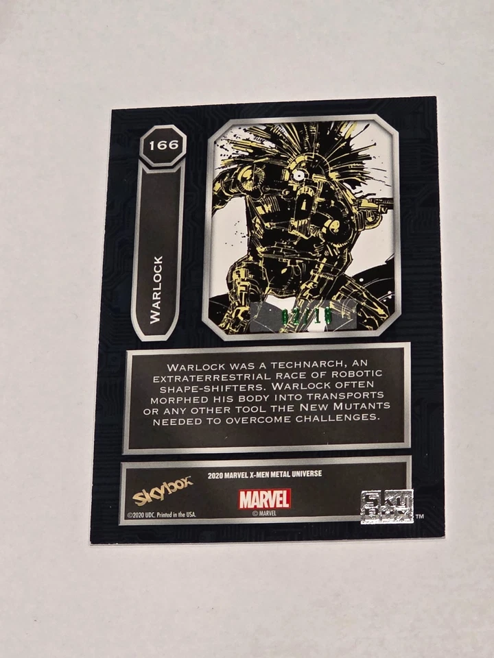 2020 Upper Deck Marvel X-Men Precious Metal Gems PMG Green Warlock /10 Marvel - Image 2 of 2
