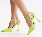 High Heel Pointed Toe 4 in Green Pumps US 11 (322) — photo 1