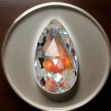 Rare SWAROVSKI® Crystal AB 28mm  8721 Pendant/Suncatcher Prism-Logo Etched-1 pcs