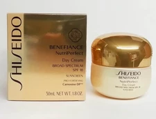 New Shiseido Benefiance NutriPerfect Day Cream Broad Spectrum SPF 18 50ml/1.8oz.
