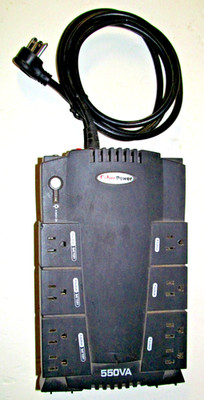 CyberPower #550VA Battery Backup Surge Protector Power Supply; BATTERY UNTESTED!