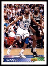 Thurl Bailey 1992-93 Upper Deck #184 Timberwolves NBA READ FREE SHIPPING