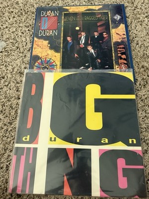 Duran Duran 2 Vinyl Record LP Lot: Big Thing & Ragged Tiger