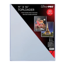 Ultra Pro, 11" X 14"Toploader, SFTL1114 ,Ultra clear recyclable material 20 Pack