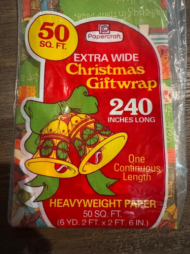 Vtg Papercraft & Holiday Gift Wrap Oldtime Christmas Wrapping Paper Foil NEW - Picture 6 of 9