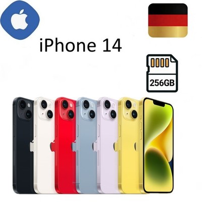 NEU Apple iPhone 14 - 256GB - Schwarz Weiß Blau Rot (Ohne Simlock)   OVP