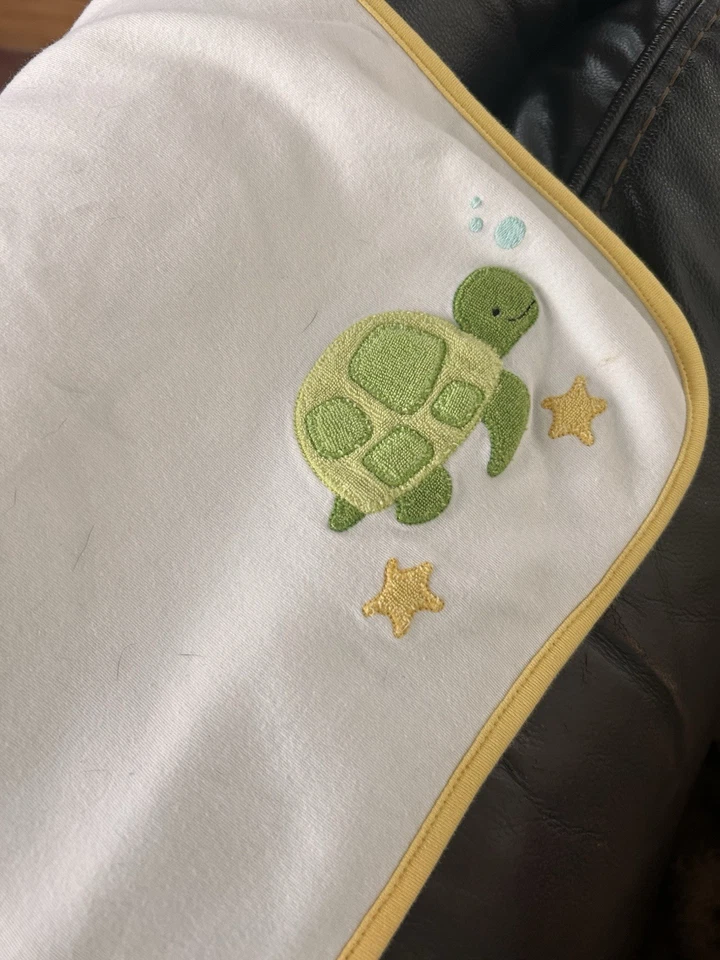 Manta bebé vintage Gymboree Bloop Bloop Tortuga amarilla estrellas 2005 Foto 2 de 3
