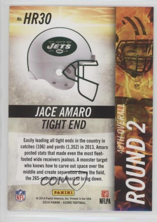 2014 Score Retail Hot Rookies Jace Amaro #HR30 RC - Image 2 of 2