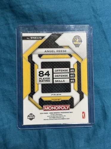 2024 Panini Prizm Monopoly WNBA Angel Reese Rookie Silver Prizm Sky RC WNBA16 - Picture 4 of 4