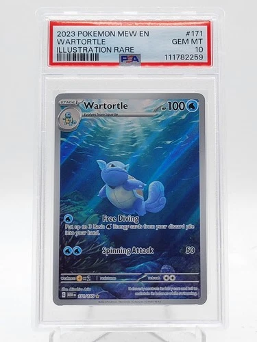 WARTORTLE 2023 POKEMON 151 ILLUSTRATION RARE #171/165 PSA 10 Q3963