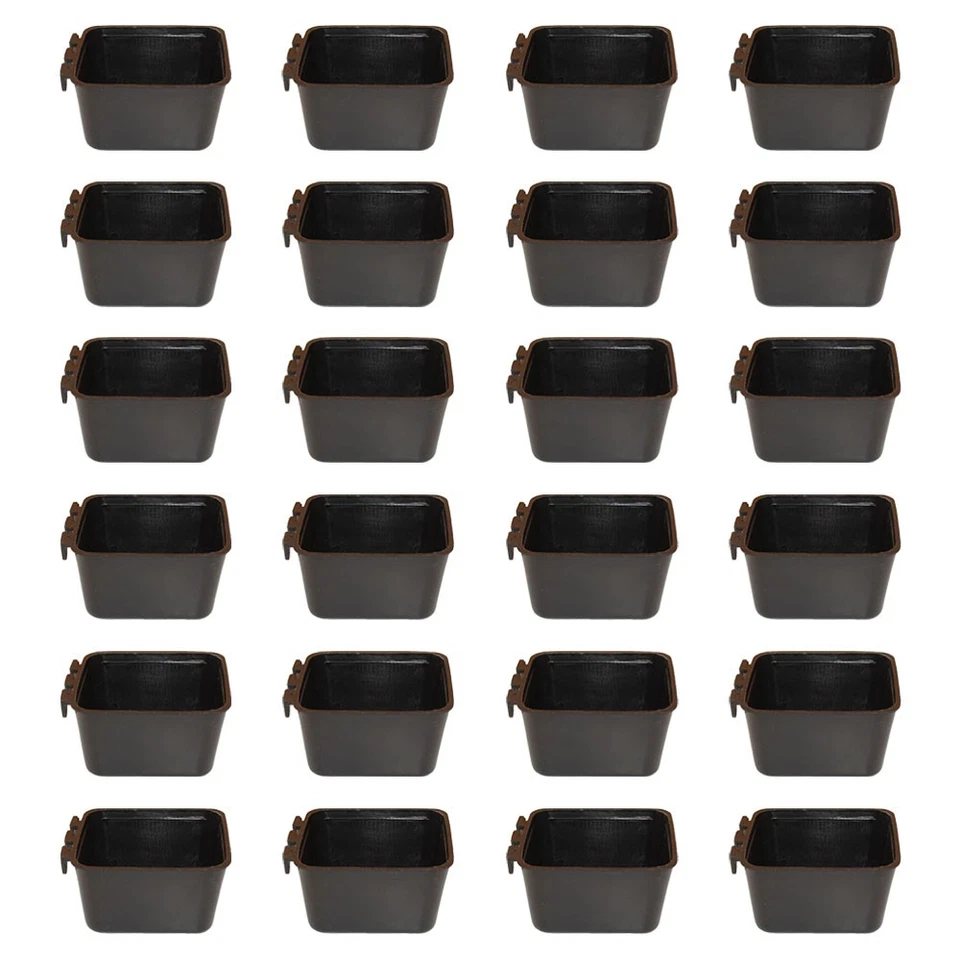 (24-Pack) 1 Pint/ 16 Fl Oz Hanging Feed and Water Cage Cup For Poultry Pheasants Foto 3 de 4