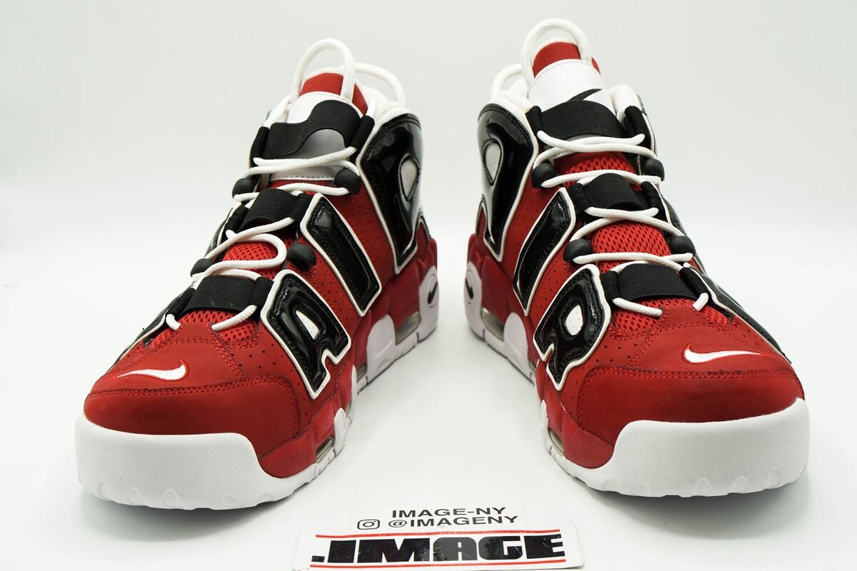 NIKE AIR MORE UPTEMPO NEW SIZE 13 VARSITY RED BLACK WHITE