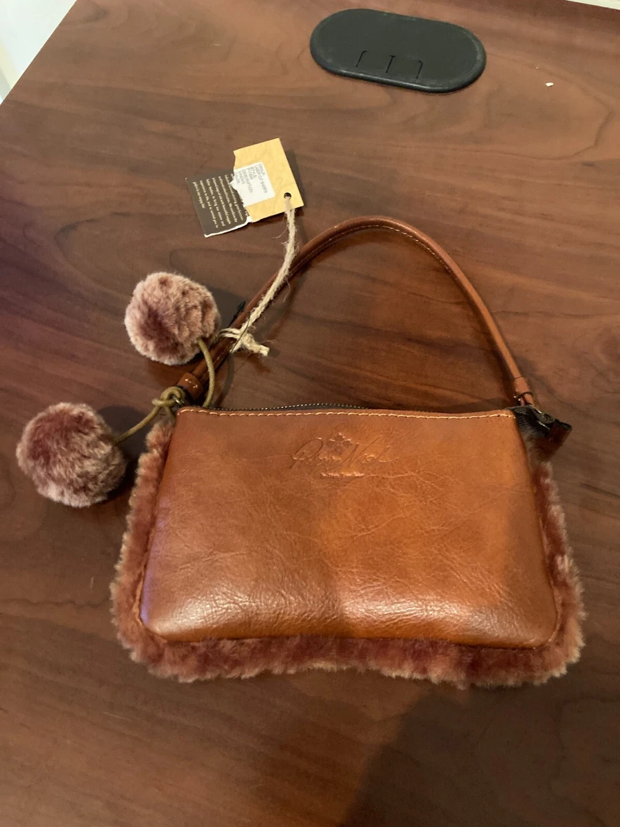 Patricia Nash Small Leather Goods Tan Leather Laser Cut Clutch Bag