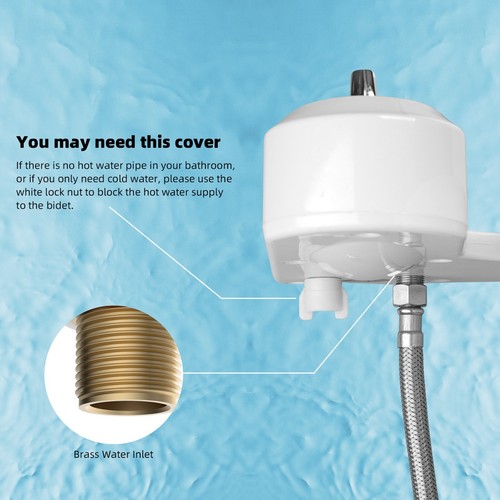 Toilet Seat Bidet with Self Cleaning Dual Nozzle, Hot and Cold Water Spray - Picture 35 of 42